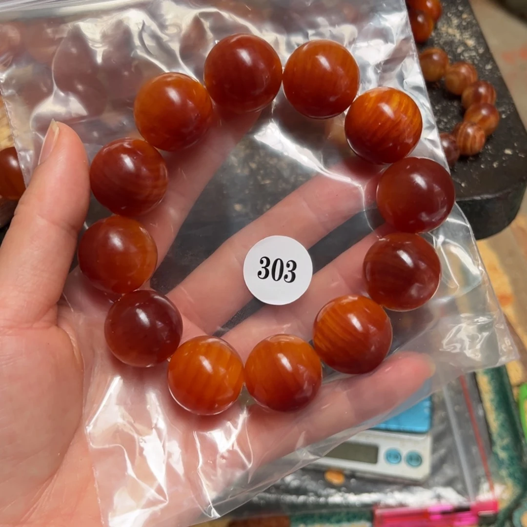 松木（琥珀木）手串/手链棉*糖补差价就发包浆的