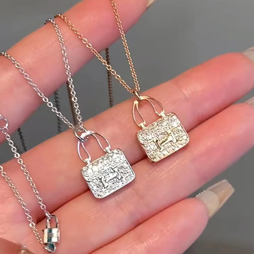 18k金重金版镶嵌天然钻石康康包套链，多样性发其一GHJ