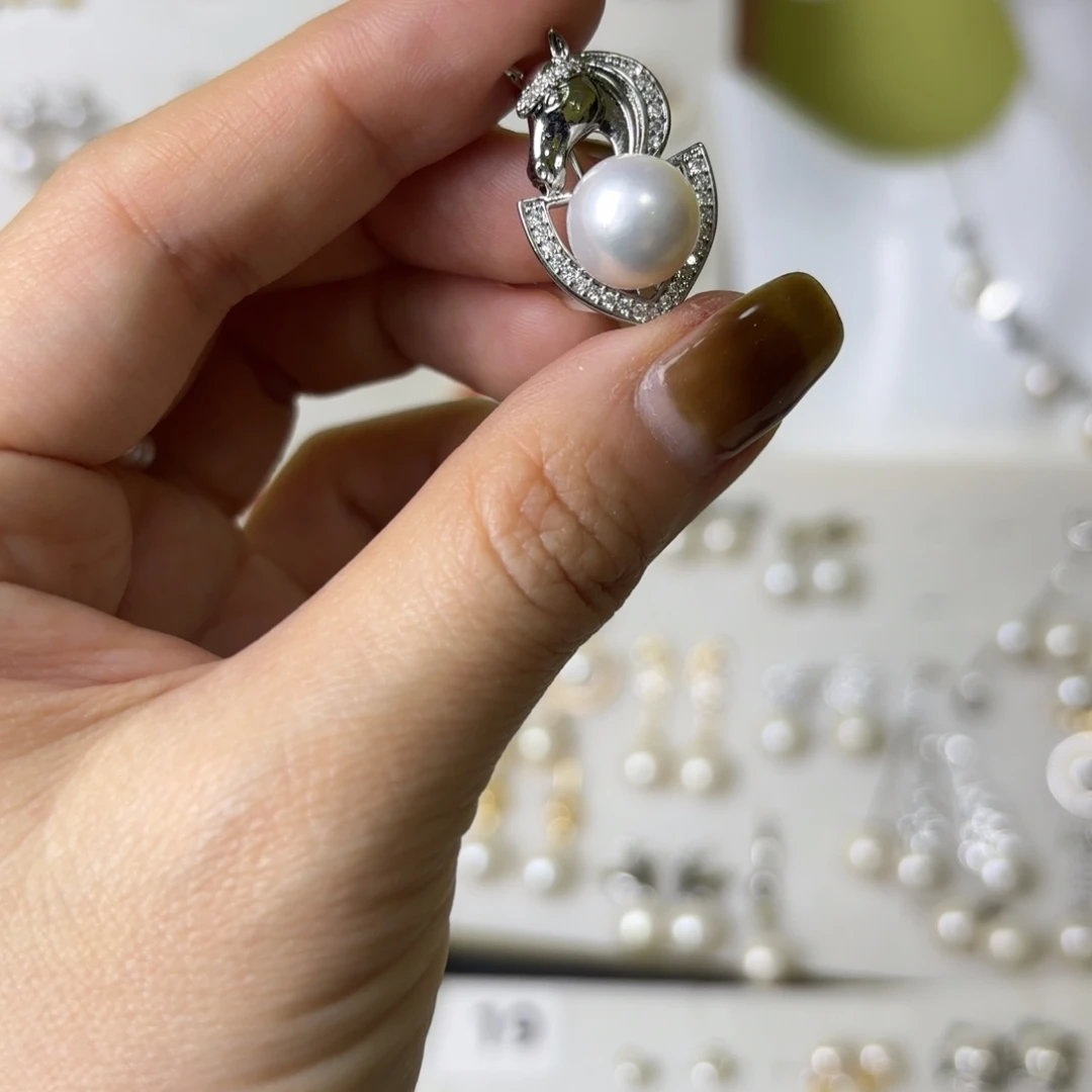 淡水珍珠耳饰合金