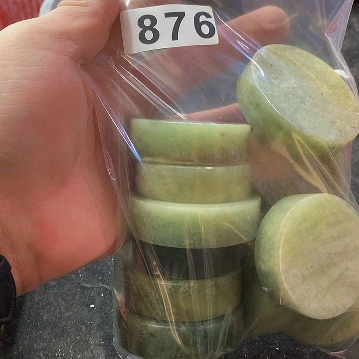 蛇纹石玉珠宝半成品未镶嵌用****7