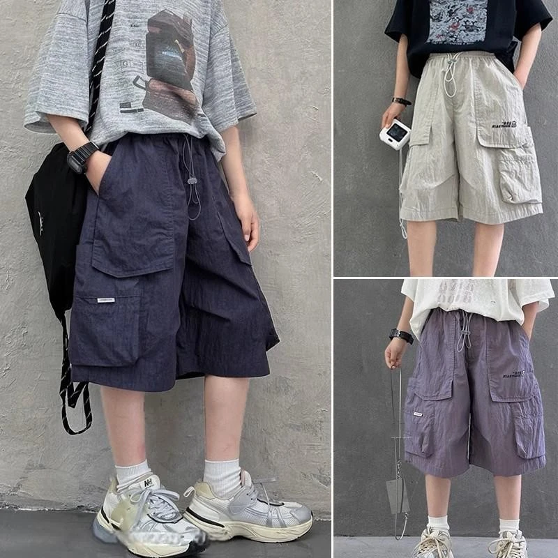 【纯棉】儿童工装短裤夏季薄款男童纯棉五分中裤男孩痞帅休闲裤童装