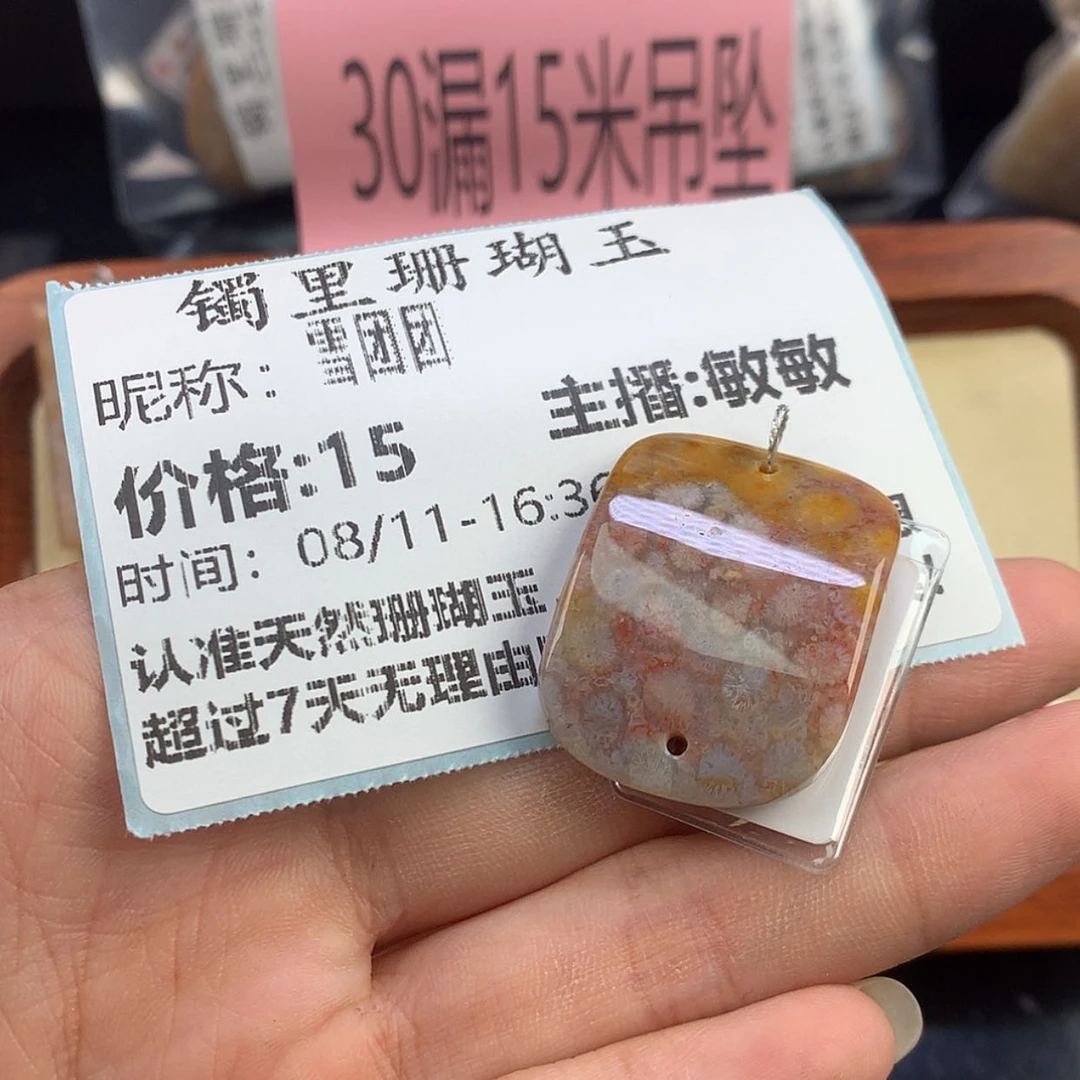 【闪购商品】硅化珊瑚（珊瑚玉）未镶嵌颈饰雪*团