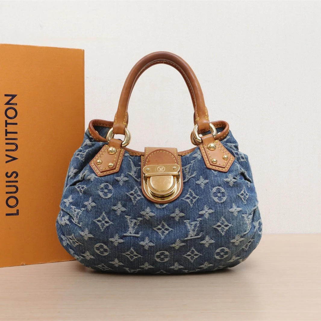 95新 LouisVuitton/路易威登 【娇】中古丹宁牛仔元宝包2005 888643