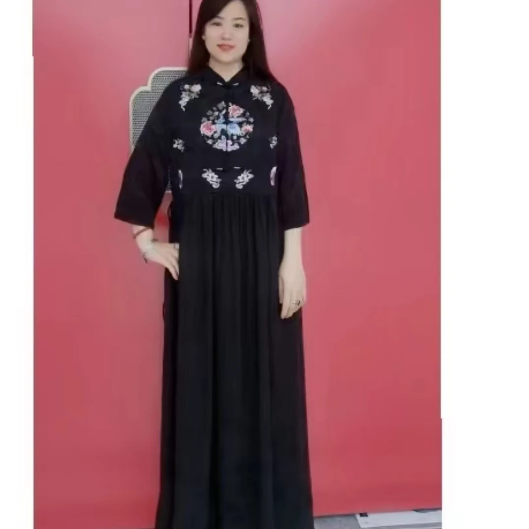 【玉花容】人丝提花 满绣 23184089时尚 国风连衣裙