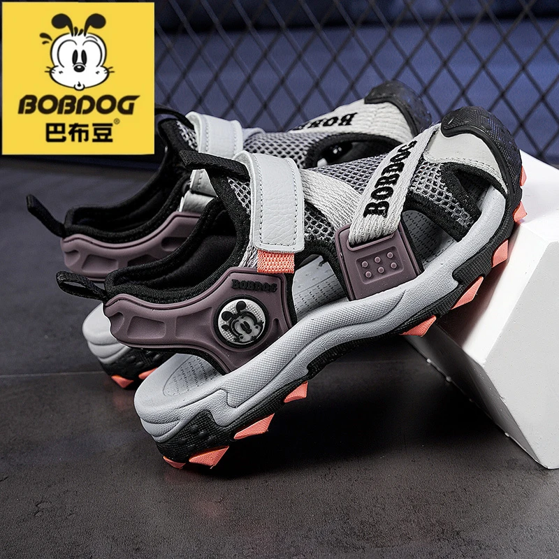 巴布豆男女童鞋凉鞋镂空包头夏季青少年大童洋气儿童沙滩鞋7819