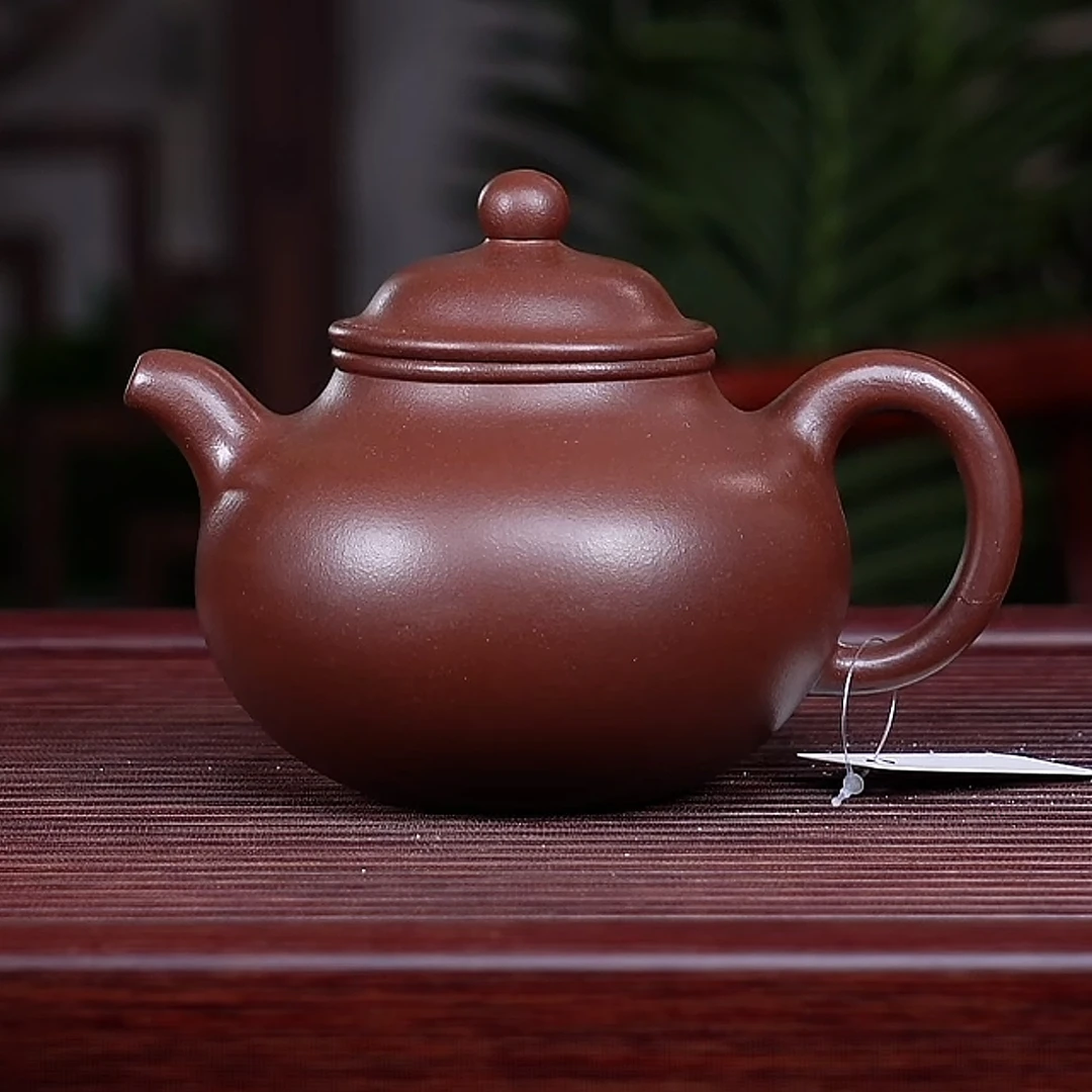 宜兴原矿紫砂茶壶 底槽清 大哼掇球壶  2812