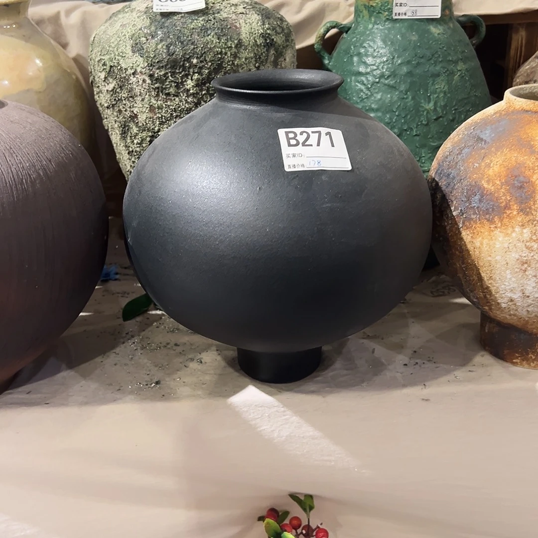 瓶B271高27口9陶瓷花瓶无孔