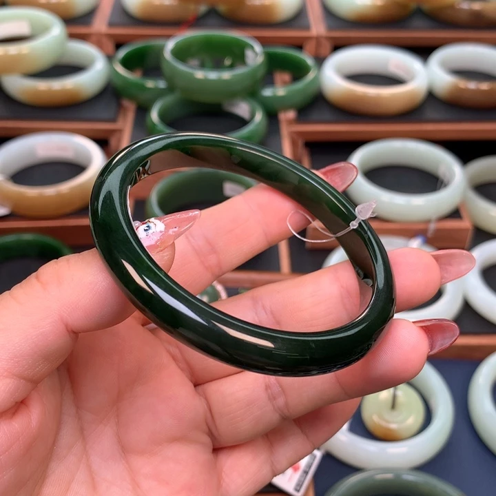 和田玉（碧玉）5960圈口未镶嵌*‍****