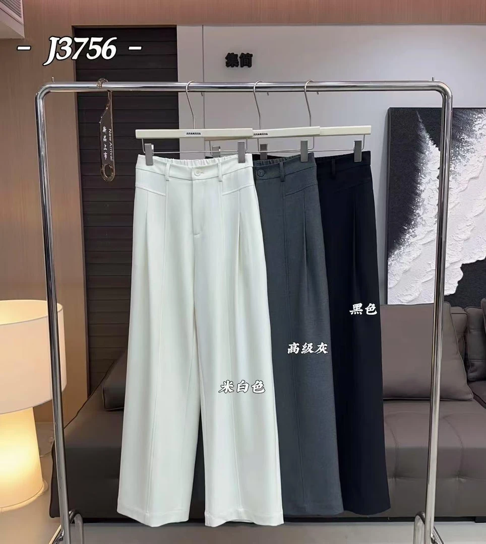 杨杨 集简-J3756【切胯西裤】T丝醋酸显瘦西裤