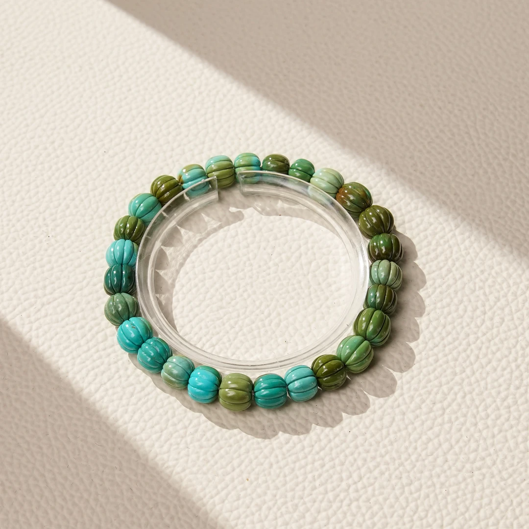 绿松石7-8m瓜珠单圈ZB00221