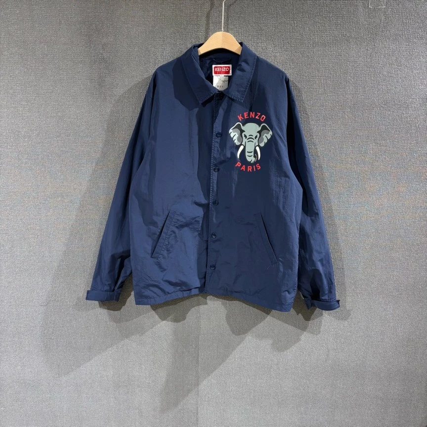 未使用 KENZO/肯佐 （pm）小象印花夹克外套 L码/4908