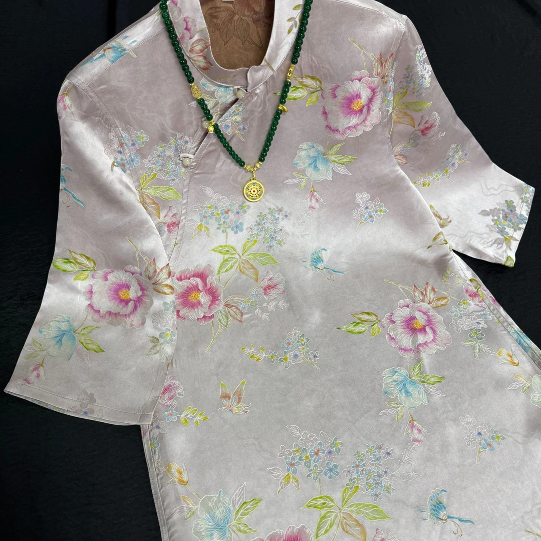 2501-1常熟新中式【花间】百搭气质日常连衣裙