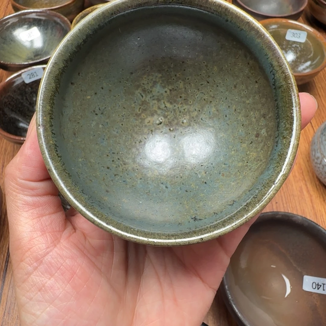 柴烧建盏茶盏茶杯584