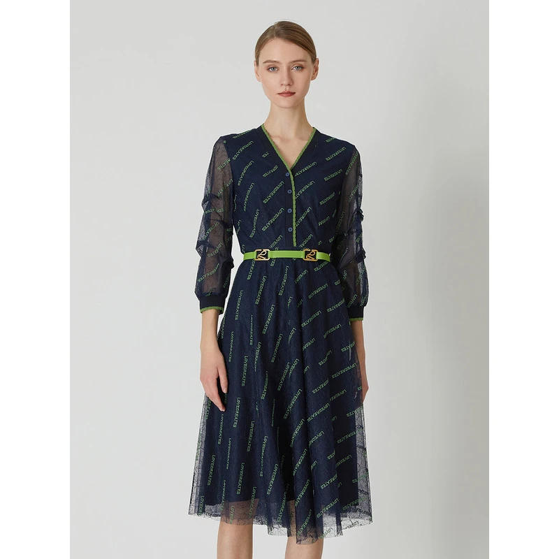 【尚雅】莱芙艾迪儿中长袖连衣裙1E1L94092