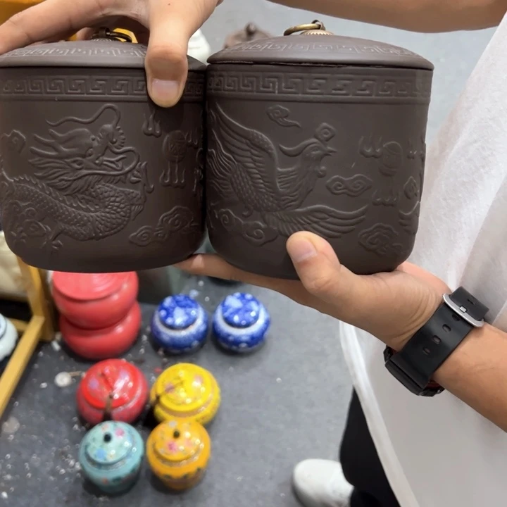 瑕疵福利品陶瓷茶叶罐