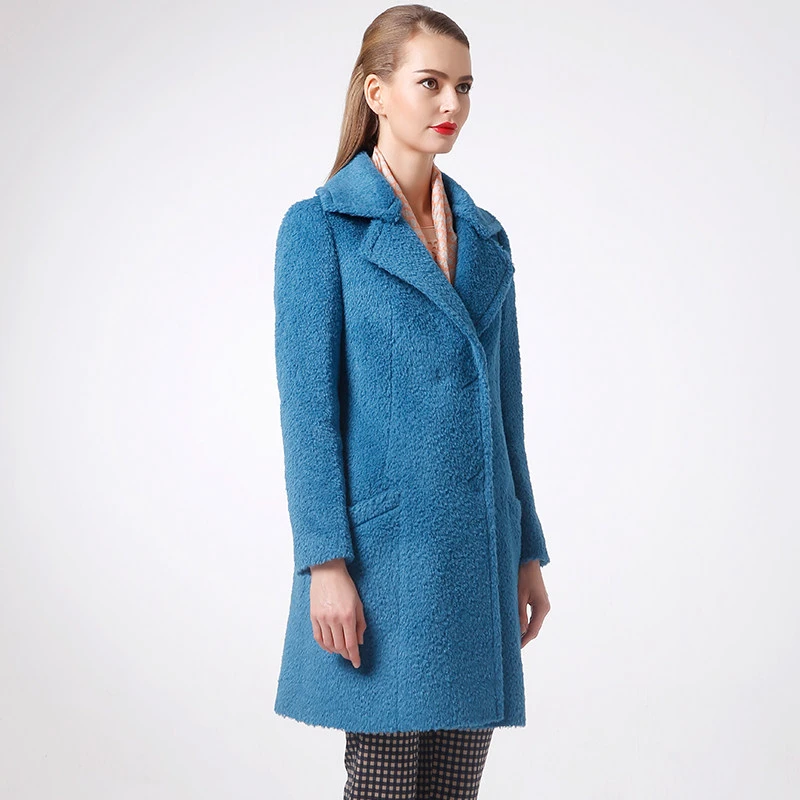 乔万尼呢子大衣时尚修身显瘦羊驼毛大码保暖双面毛呢外套E154A282