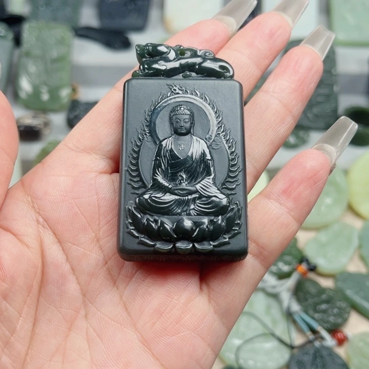 亮***剑和田玉未镶嵌颈饰