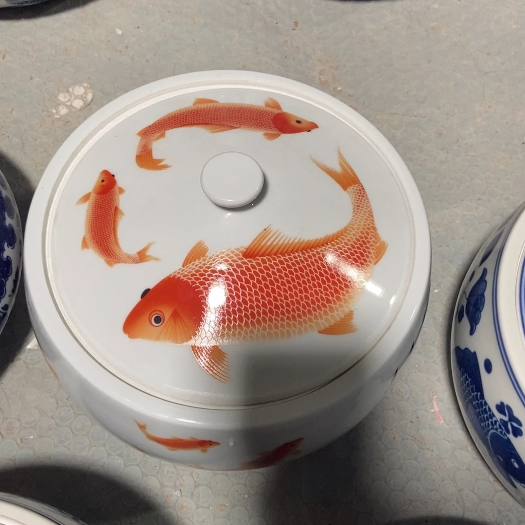 小***友罐景德镇5斤红鱼猪油罐