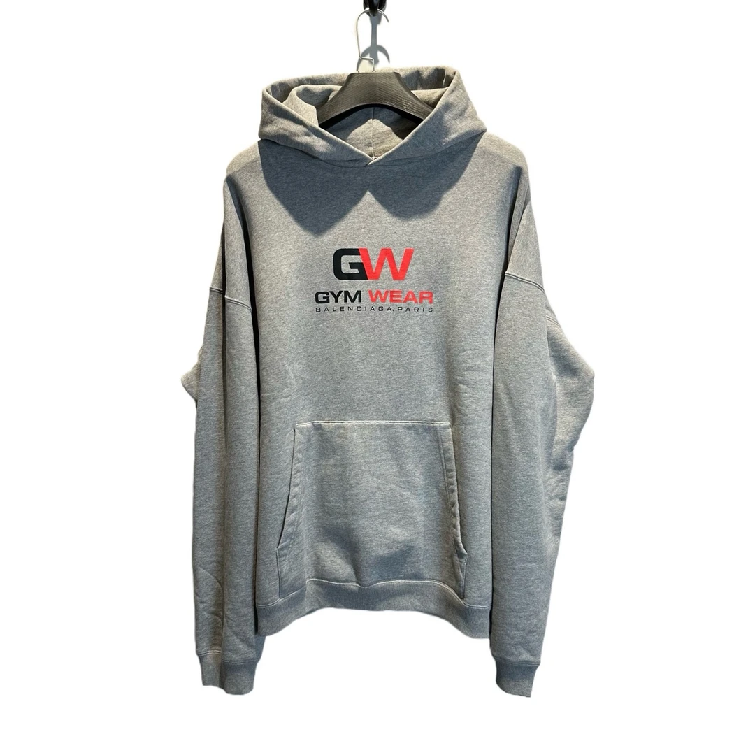 未使用 Balenciaga/巴黎世家 Gw字母印花灰色卫衣/全新/xs码