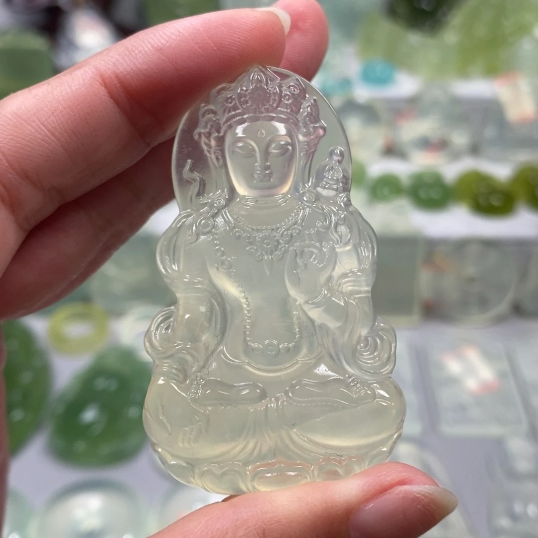 蛇纹石玉未镶嵌颈饰