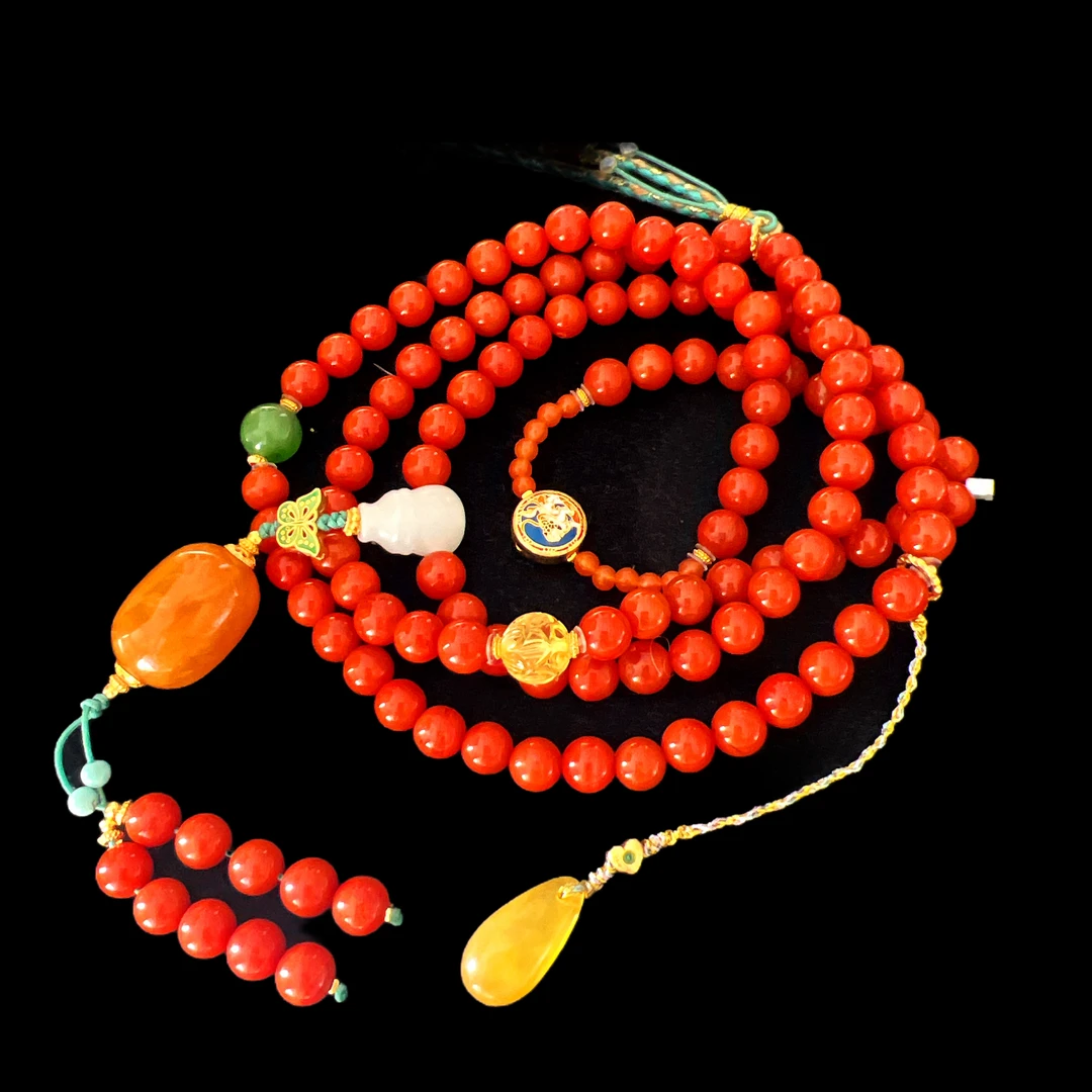 V7792南红项链多样性，发一