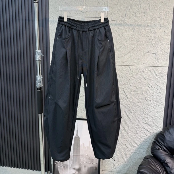 小算盘高端潮牌定制水洗棉布简约宽松直筒工装休闲裤男士8815