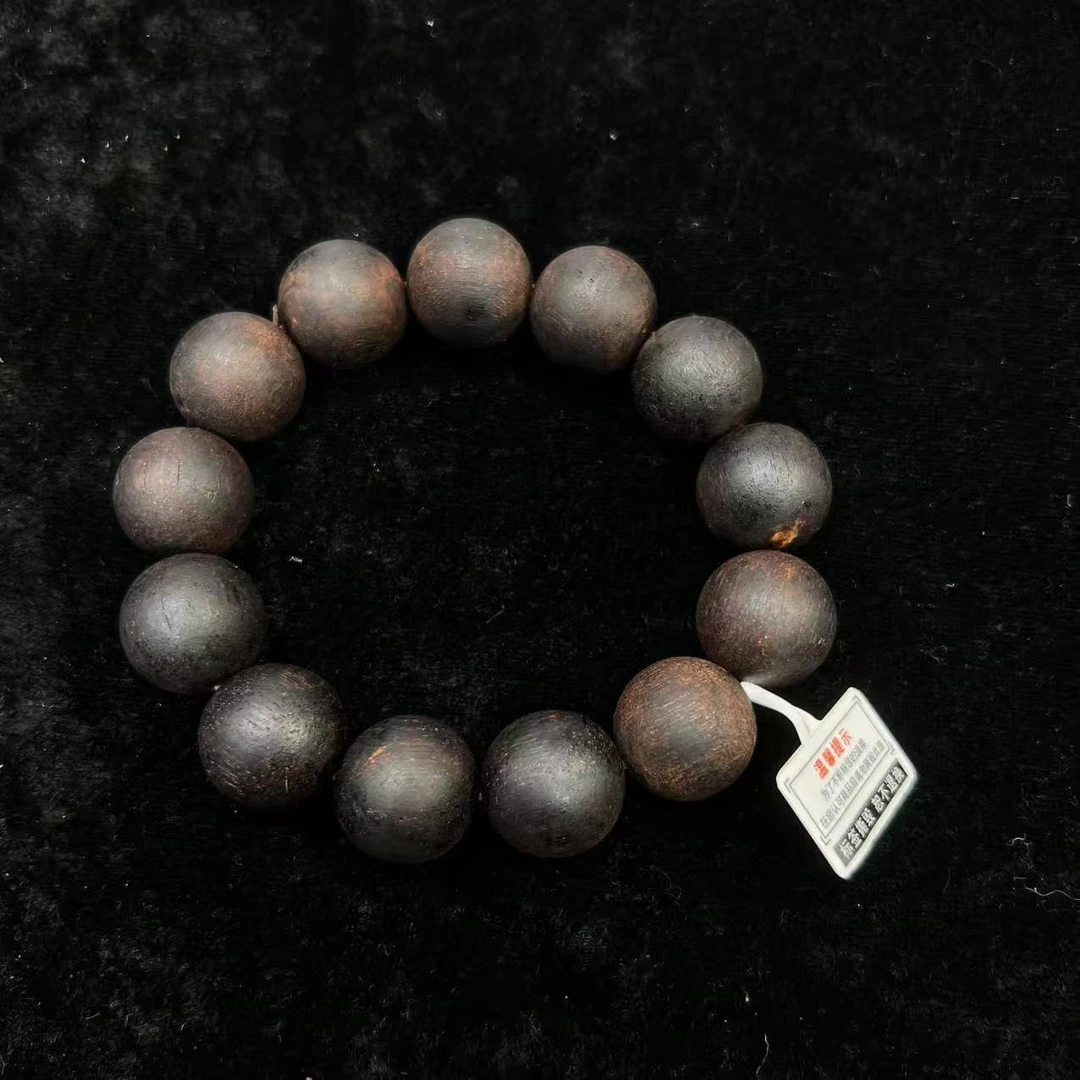 B7502 海南降真香满油麻丝沉水手串 1.85cm 47.25g