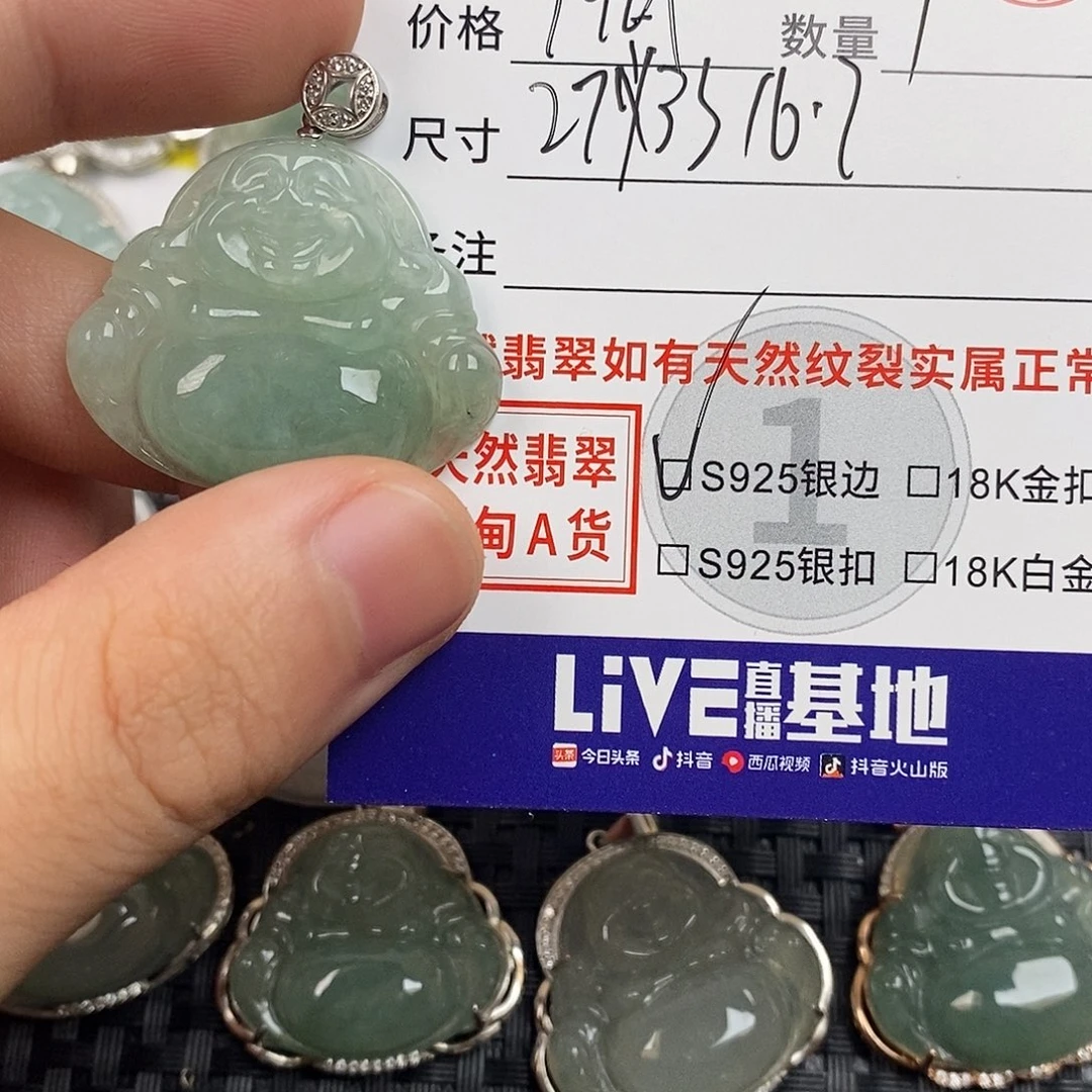 翡翠银S925镶嵌颈饰