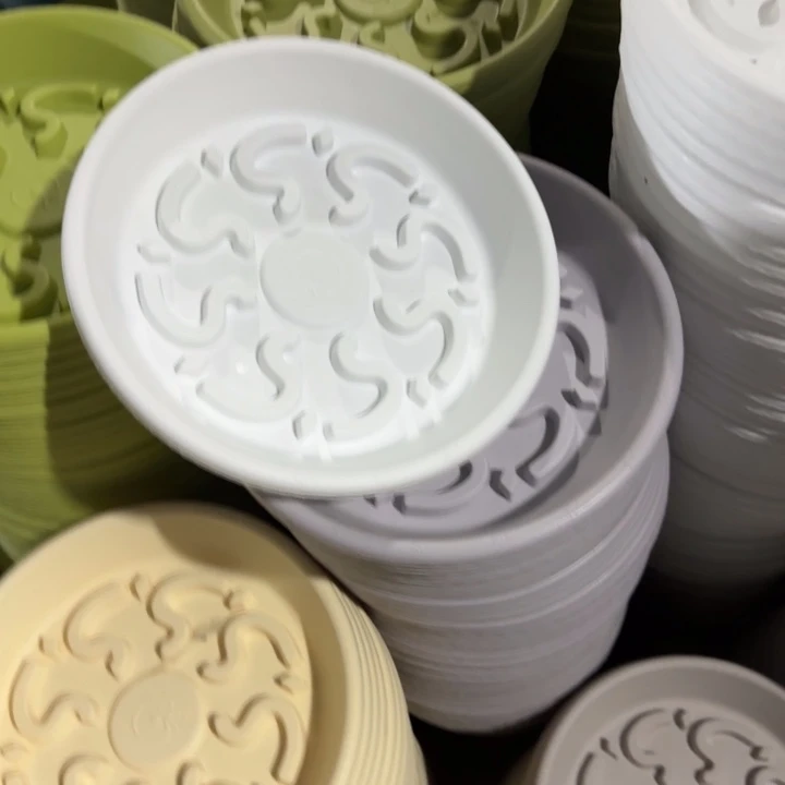 280托盘10个白色的花盆