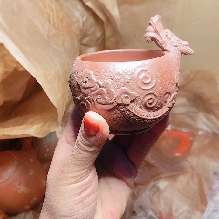 紫砂茶杯宜兴紫砂全手工制作