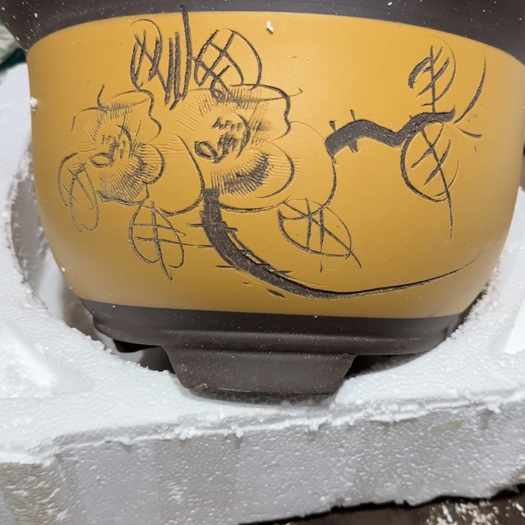 紫砂花盆口径33.21口径