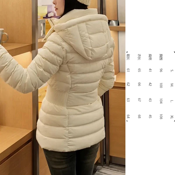 M女款收腰保暖塑身收腰羽绒服  门襟双开拉链 舒适自如 显瘦经典