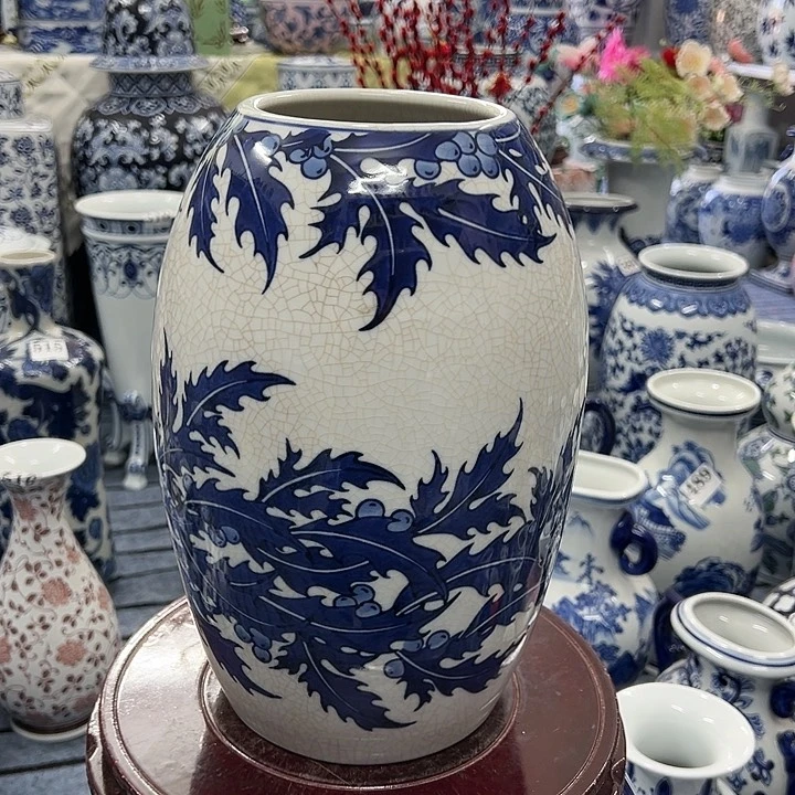 摆件青花瓷居家摆件，花瓶