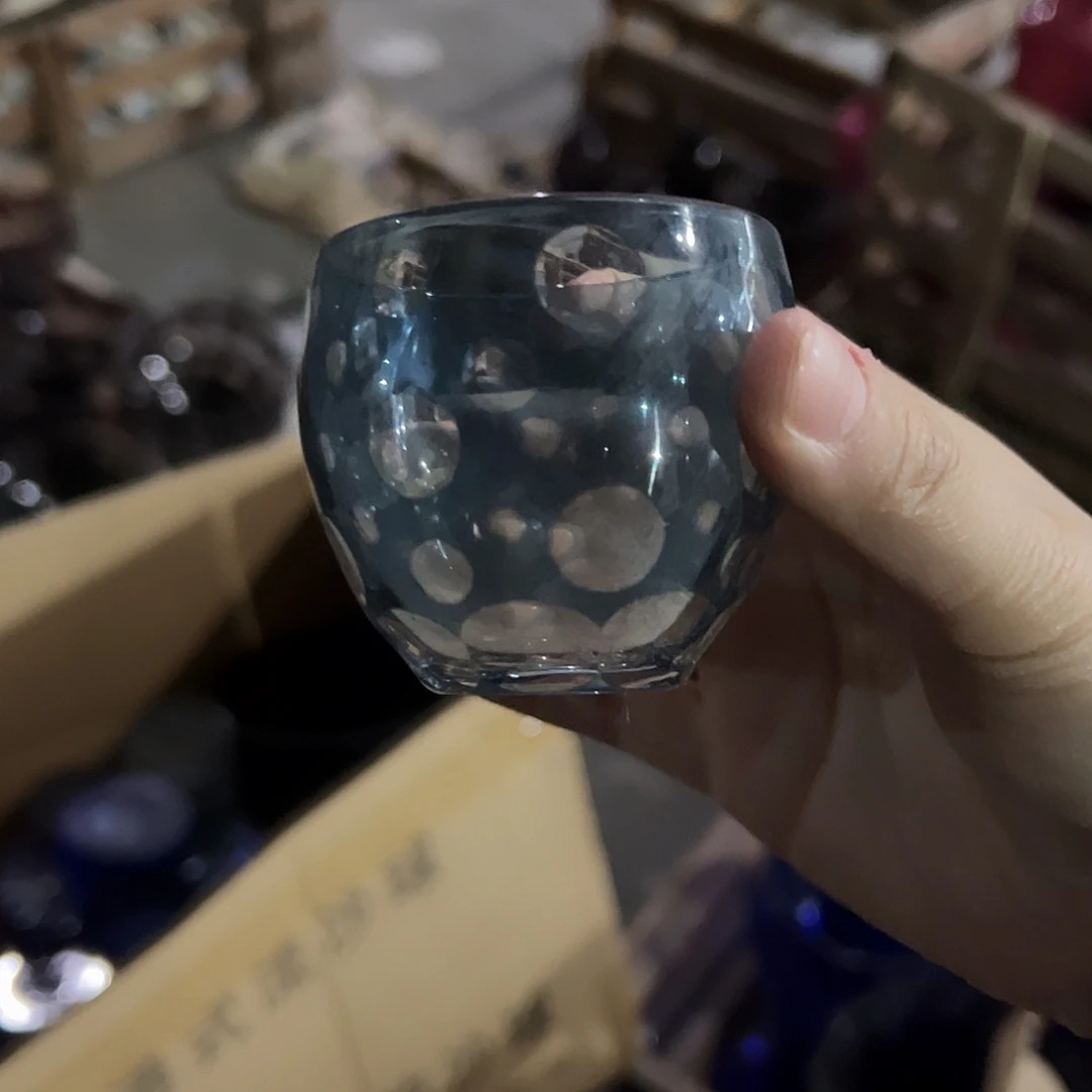 水晶玻璃平底款微瑕一个