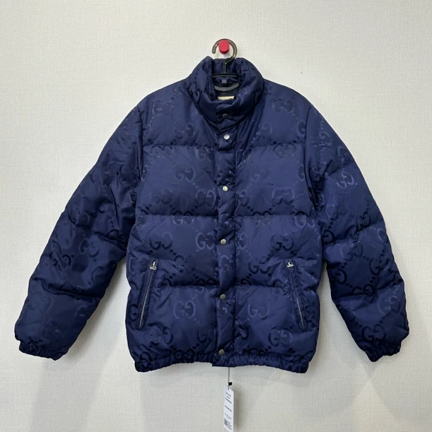 99新 GUCCI/古驰 满印蓝色羽绒服 尺码：44 11625