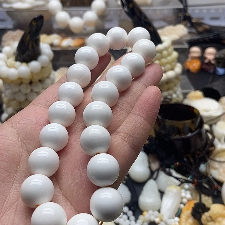 非金属贝壳贝雅轩工艺品全白手持1.6