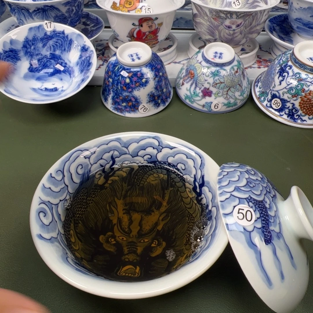 陶瓷景德镇纯手工纯手绘茶具木木50