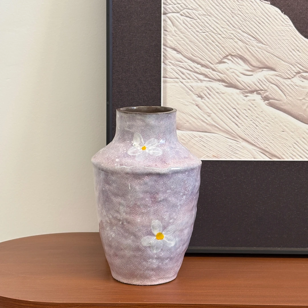 S18紫述香||景德镇新中式简约桌面高端陶瓷花瓶花器客厅装饰用品