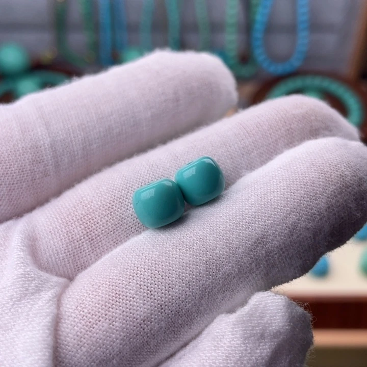 精品蓝绿色老型一对卡8mm