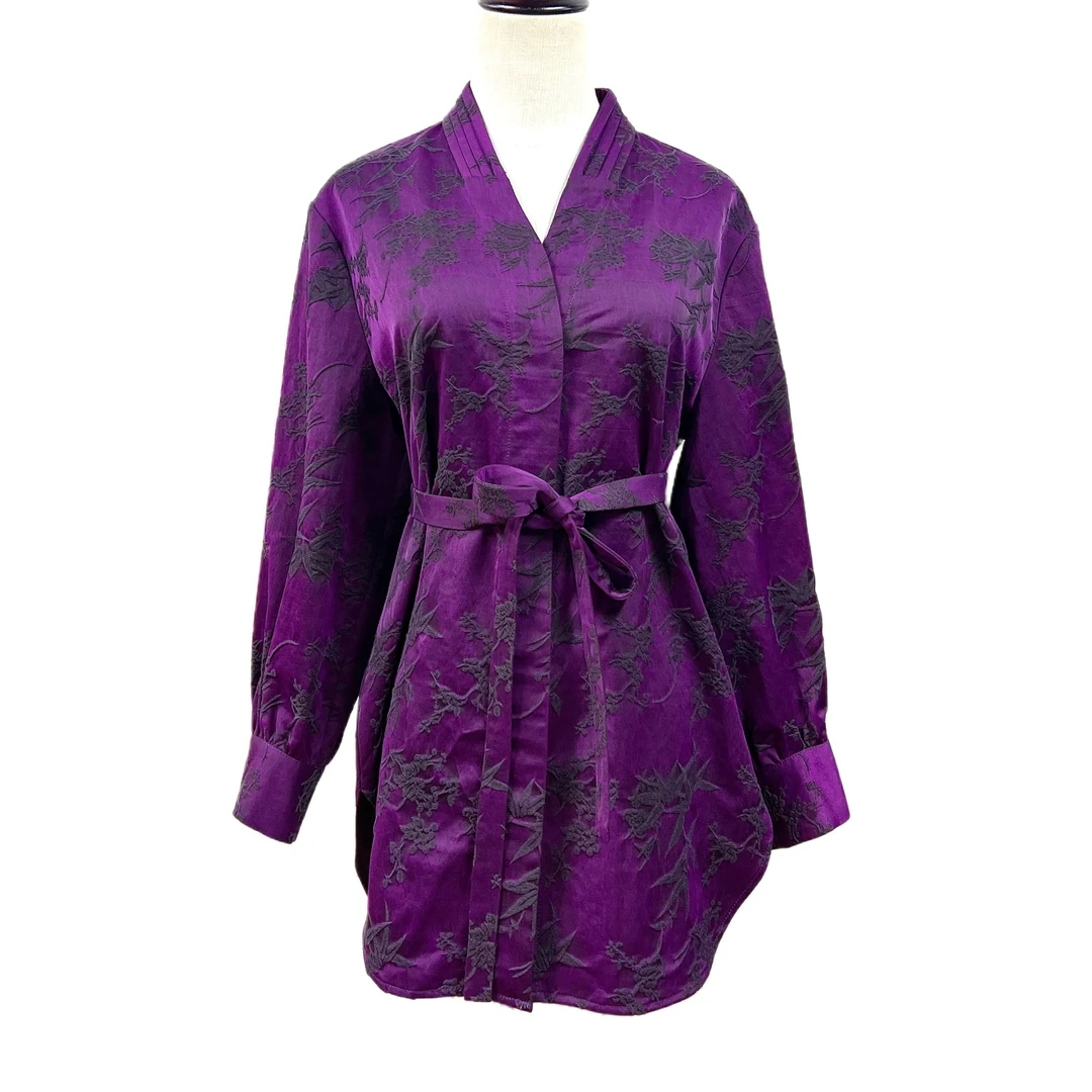 金禧禧【夏紫薇】香云纱风衣J24420