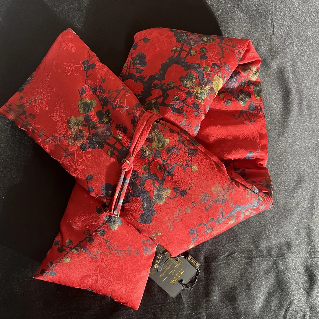 W9【梅开五福】骑车防风保暖香云蜀锦秋冬女士围脖保暖披肩加厚围脖