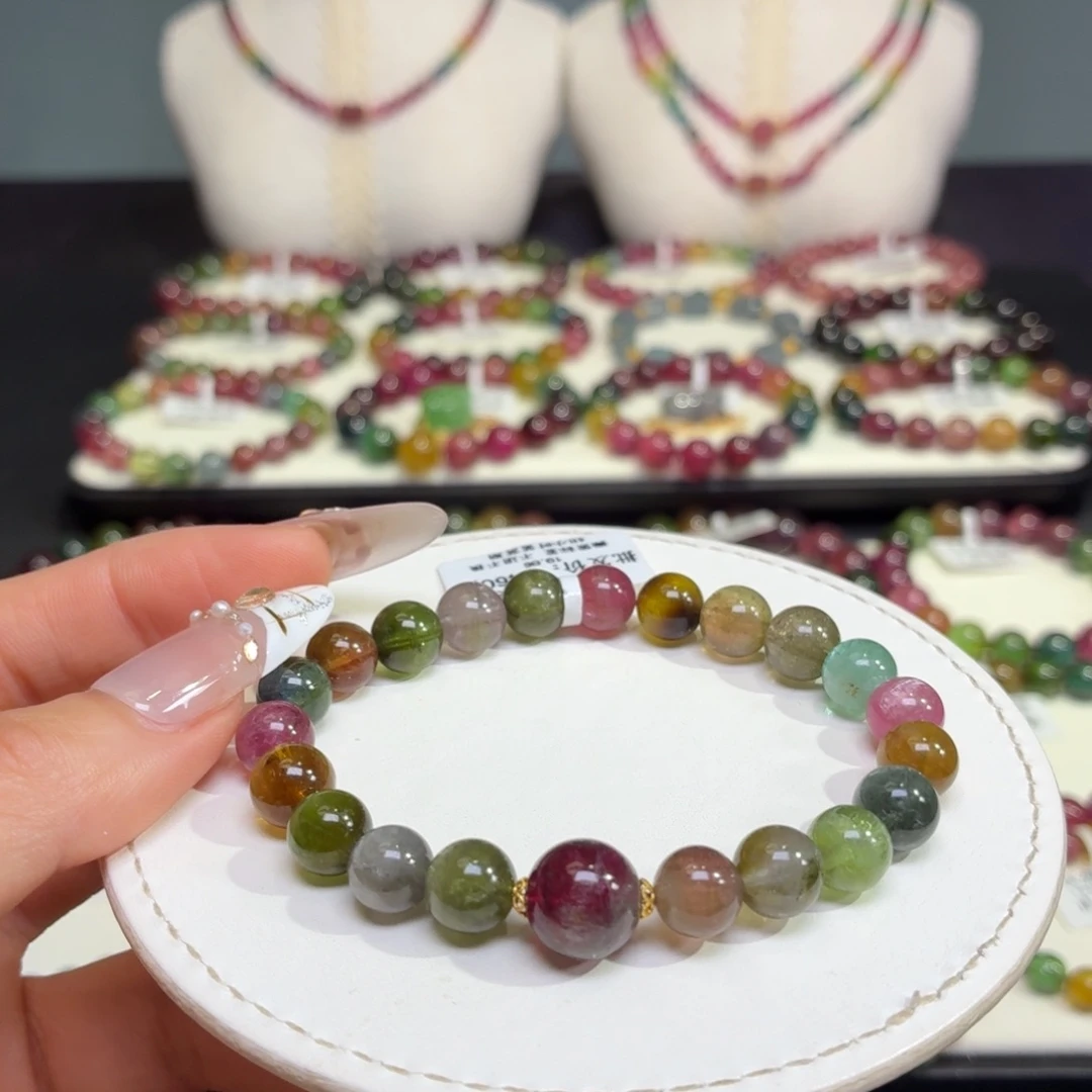 碧玺未镶嵌手链32