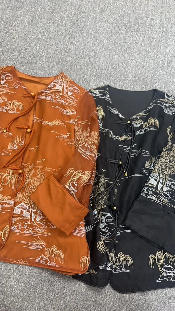 南油朱朱5刺绣亭台楼阁外套910