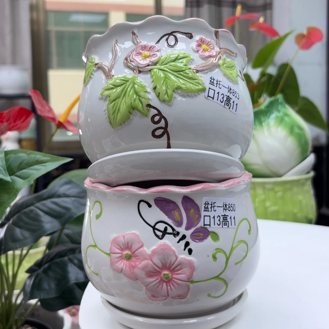 @夏西陶瓷花盆@@5853