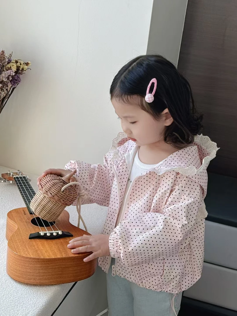 波点见详情碎花花朵连帽普通外套外套夏季薄款休闲