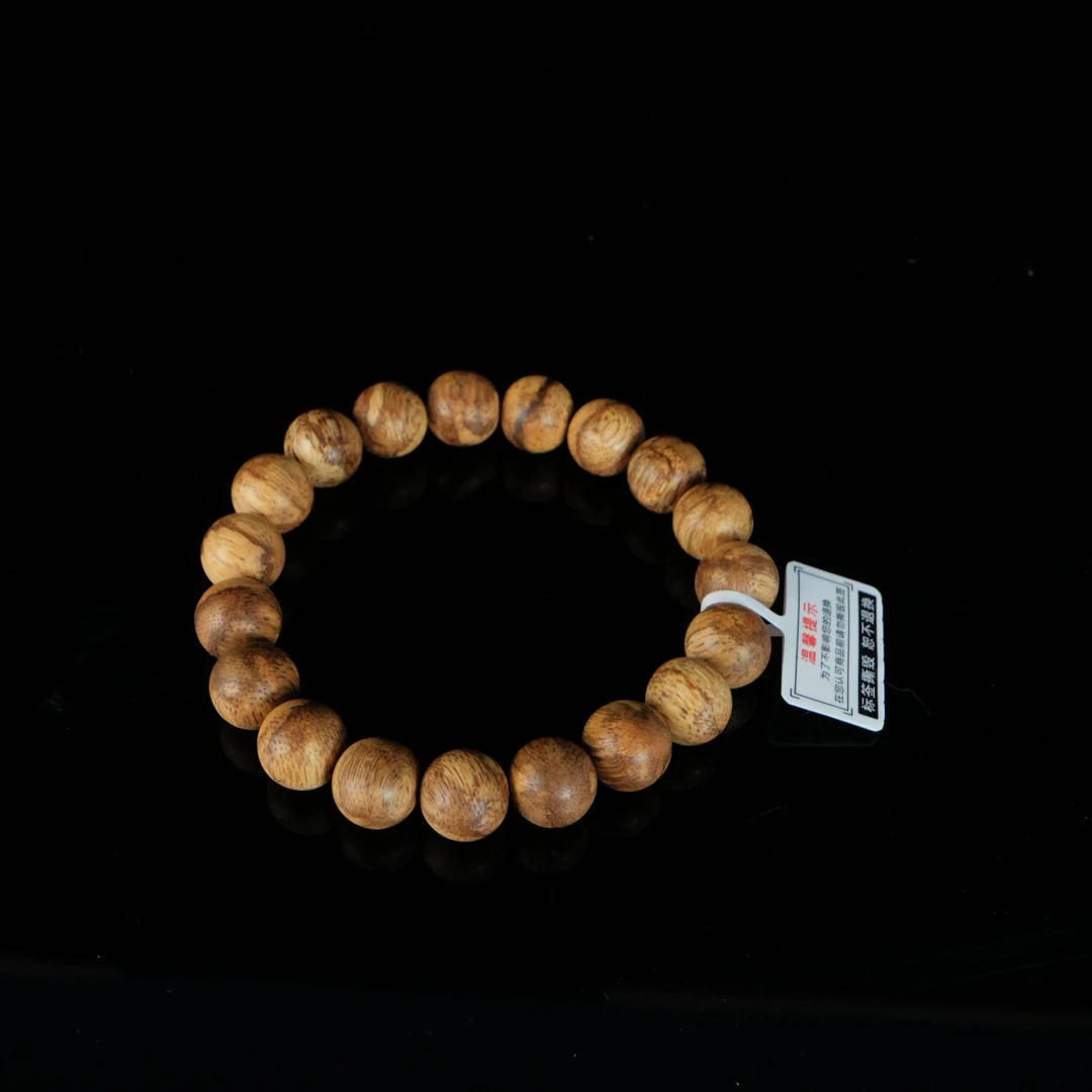 B6294 马泥涝黄油虎斑老料沉香手串 1.17cm 10.75g