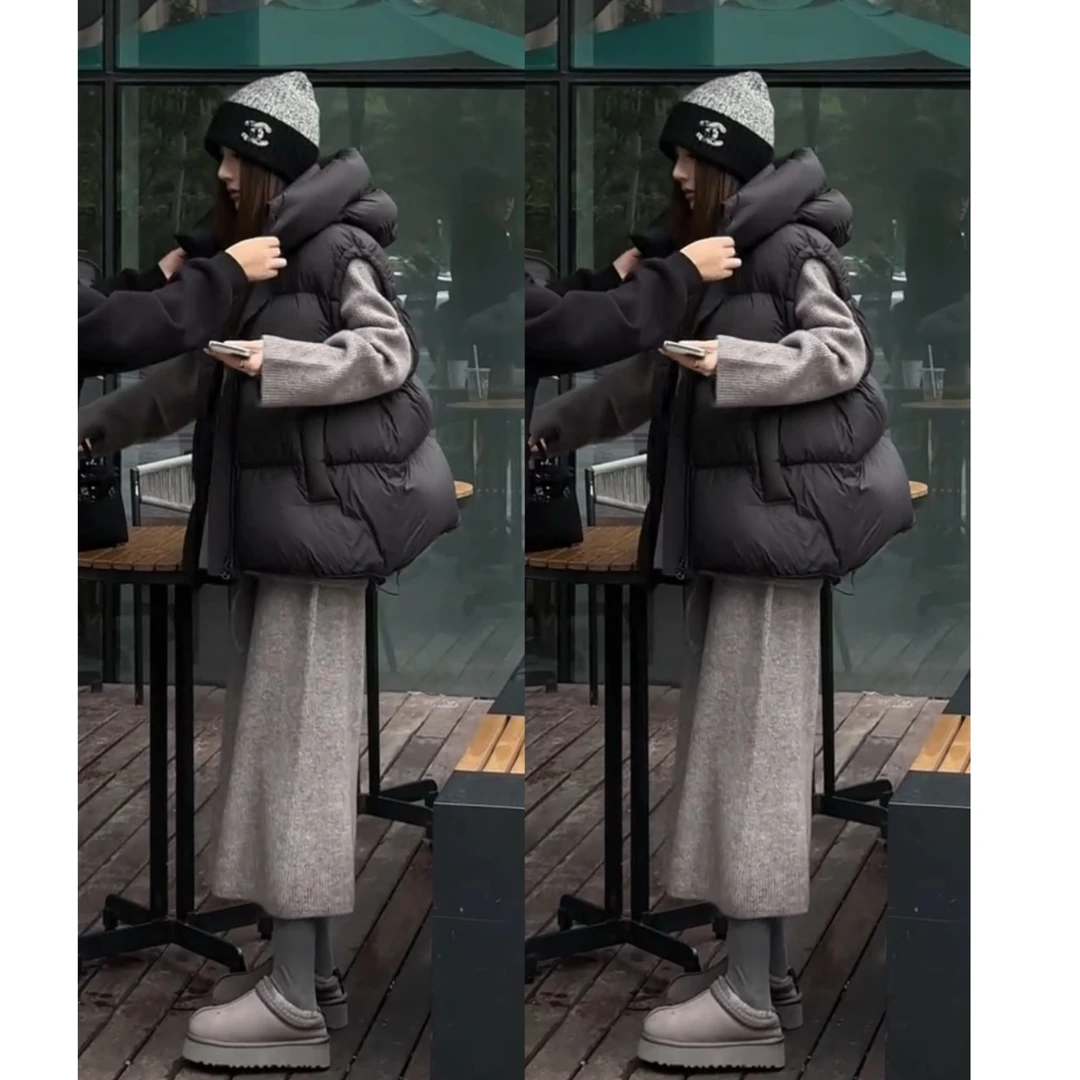 超火一整套2025秋冬季新款时尚气质慵懒风上衣马甲裤子三件套