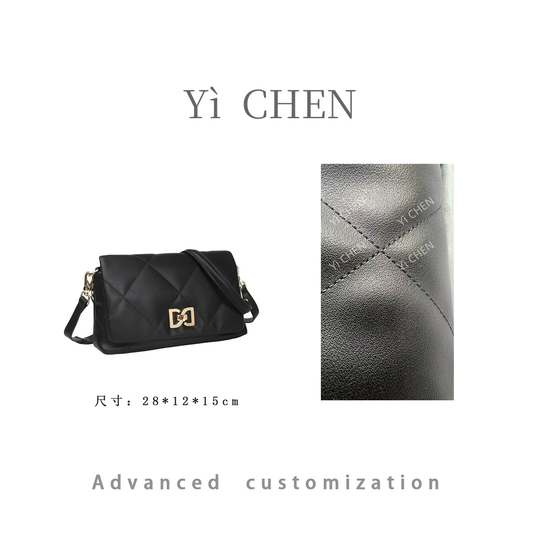 【Yì CHEN】 BF-68369-黑色 简约时尚女士新款轻奢单肩斜跨包
