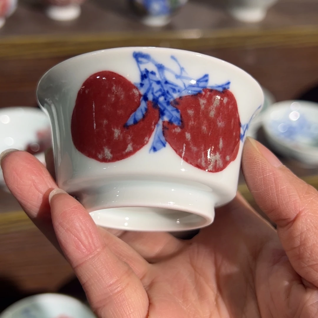杯?**一原矿青花釉里红瓷器