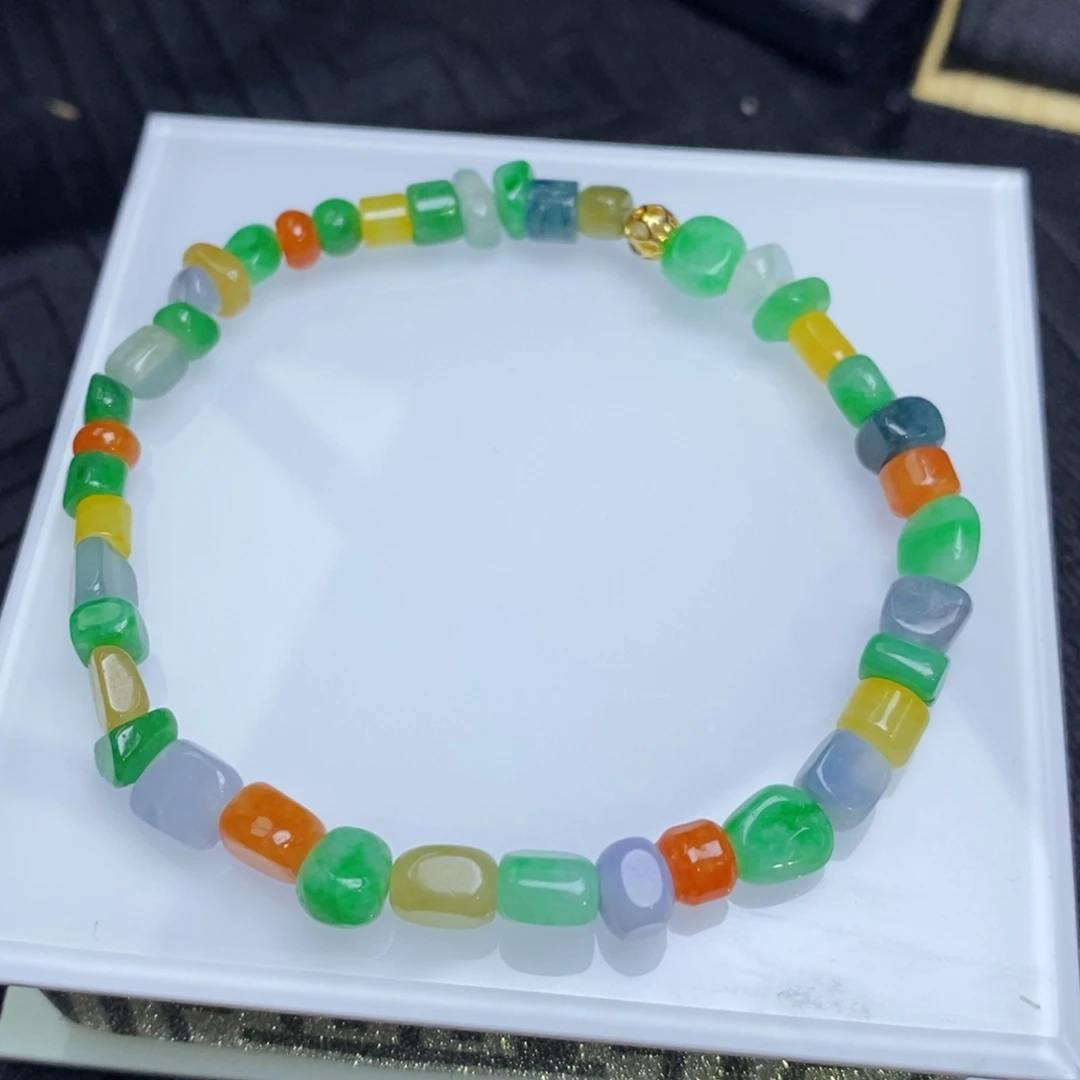 翡翠未镶嵌手链多宝